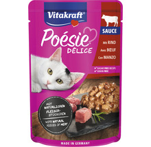 Vitakraft Poésie Délice Katzennahrung mit Rind in Sauce, zuckerfreie und getreidefreie Rezeptur