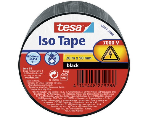 Klebeband Tesa Universalband schwarz 50 mm x 20 m