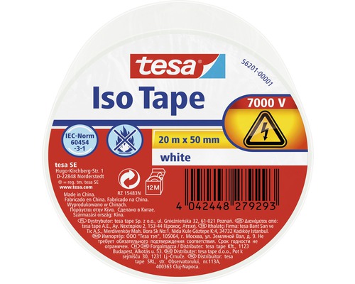 Klebeband Tesa Universalband weiß 50 mm x 20 m