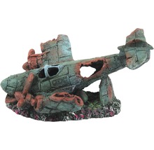 Flugzeugwrack als Aquariumdekoration