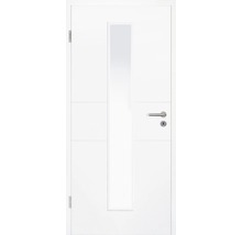Zimmertür Pertura Perla Weißlack inkl. Lichtausschnitt (ohne Glas) 80x203 cm links-thumb-1