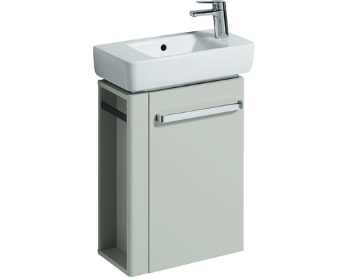 Waschbeckenunterschrank Geberit Renova Compact 60,4x44,8x22,2 cm Türanschlag rechts ohne Waschbecken grau