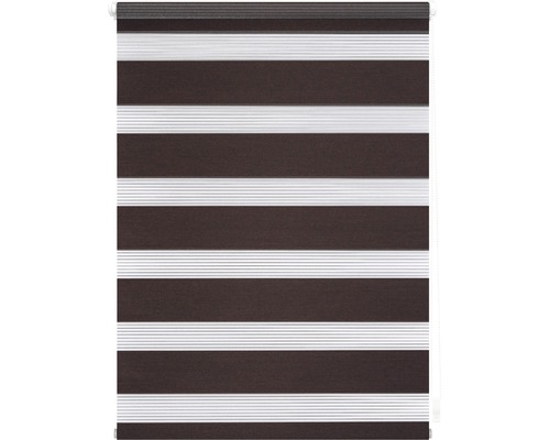 Doppelrollo mit horizontalen Streifen