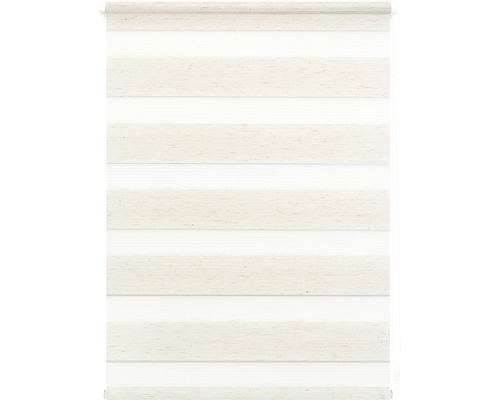 Quergestreiftes Doppelrollo zur Fensterdekoration und Lichtregulierung