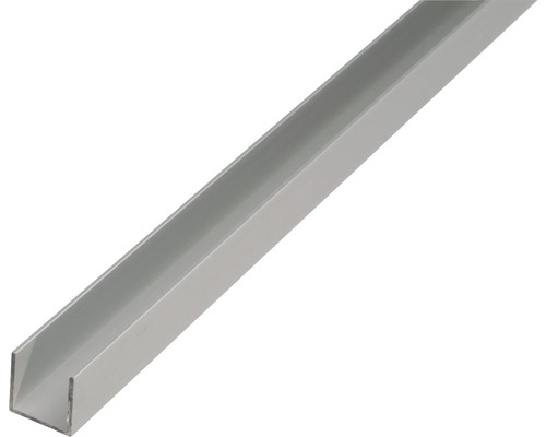 U-Profil Aluminium silber eloxiert 20 x 20 x 1,5 mm 1,5 mm , 1 m U-Profil aus Aluminium