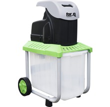 Gartenhäcksler mit Auffangbehälter und Fahrgestell