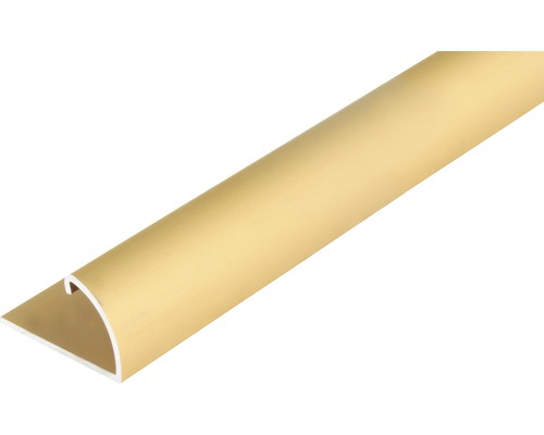 Abschlussprofil Aluminium gold 24,5 x 13,5 x 9 mm , 2 m Bodenprofil aus Metall