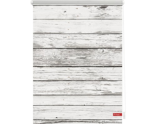 Rollo mit Holzplanken-Motiv