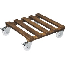 Pflanzenroller aus Holz mit Rollen