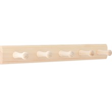 Holzgarderobe mit fünf Haken