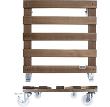 Pflanzenroller aus Holz mit Rollen