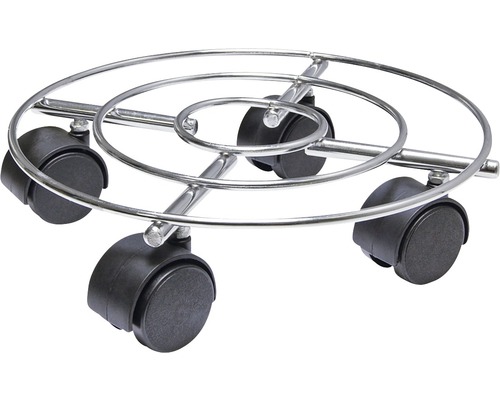 Pflanzenroller WagnerSystem Draht Ø 23 cm Tragkraft 60 kg silber Pflanzenroller aus Metall mit Rollen