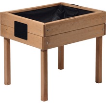 Hochbeet aus Holz mit Pflanzfolie