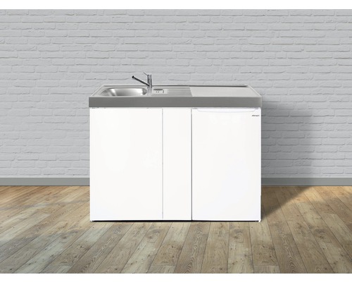 Miniküche Stengel Easyline ME100 100x60 cm Becken links weiß glänzend