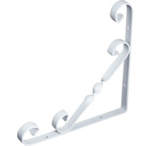 Weißer Regalwinkel mit dekorativem Design