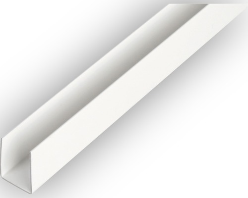 U-Profil PVC weiß 10 x 10 x 1 mm 1,0 mm , 2 m