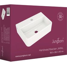 Handwaschbecken Jungborn Jaral rechteck 38,5x26 cm weiß-thumb-10