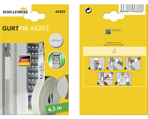 Schellenberg Gurtfix 44303 Rolladengurt Reparaturset, 4,3 Meter