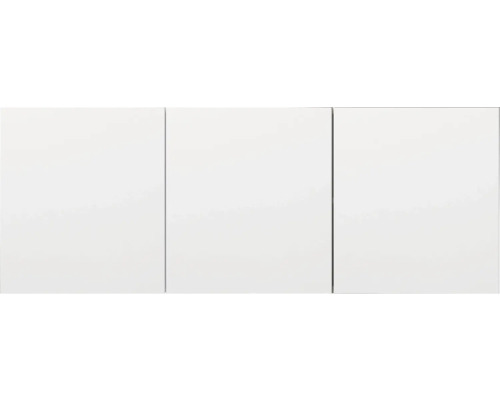 Hängeschrank Stengel weiß glänzend 150x56x34 cm Türanschlag links mit Drehtür Drei weiße Schranktüren