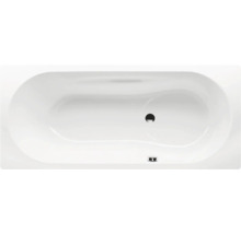 Aufnahme von oben einer weißen Badewanne.