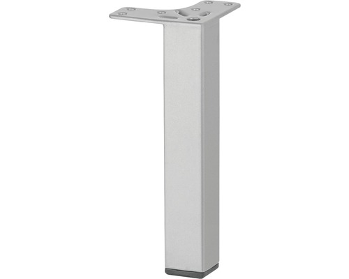 Tarrox Möbelfuß eckenbündig 15 cm 24 x 24 mm, silber Möbelfuß aus Metall