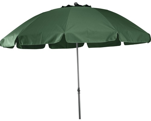 Grüner Gartenschirm mit Metallstange