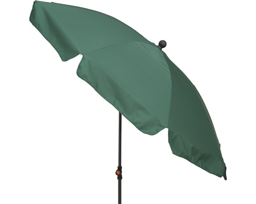 Grüner Sonnenschirm mit Metallständer