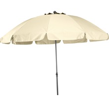 Beiger Sonnenschirm mit Gestell