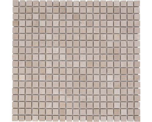 Natursteinmosaik Marmor MOS 15/13R 30,5x32,2 cm beige