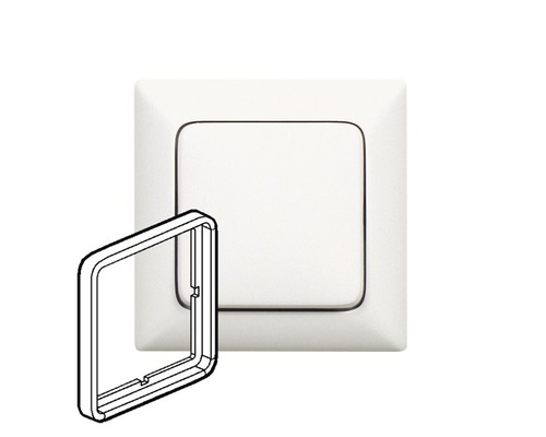 Zwischen-Abdeckrahmen Creo 50x50 mm ultraweiß Lichtschalter mit Rahmen