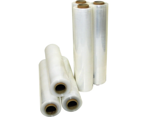 Mehrere Rollen Stretchfolie zum Verpacken und Sichern von Waren