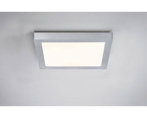 LED Panel Lunar chrom-matt mit Leuchtmittel 1-flammig 1300 lm 3000 K warmweiß 170x170 mm