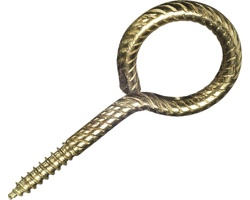 Ringschraube 20 x 10 mm, rustikal brüniert, 10 Stück Ösenschraube aus Metall