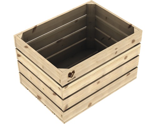 Buildify Holzkiste Obstkiste mittel, unbehandelt, 44x28x33 cm