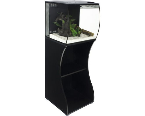 Aquarium-Set mit Unterschrank, Dekoration und Beleuchtung