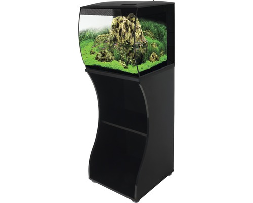 Aquariumkombination Fluval Flex 57 L mit LED-Beleuchtung, Filtersystem, Infrarot-Fernbedienung und Unterschrank schwarz