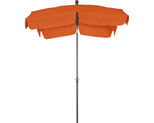 Oranger Doppelschirm für den Außenbereich