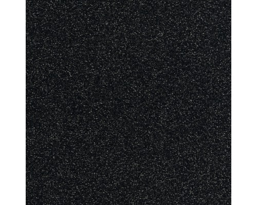 Teppichboden Velours Cavallino schwarz FB320 400 cm breit (Meterware) Nahaufnahme eines schwarzen Teppichs