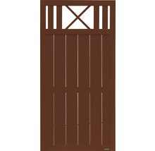 Holzzauntor mit X-förmigem Designelement