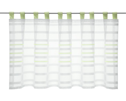 Gardine mit Schlaufen und Streifenmuster