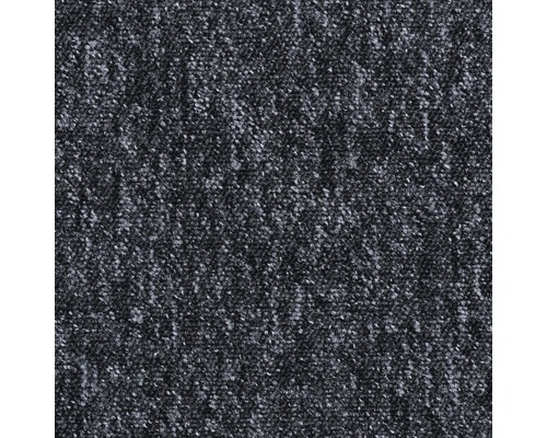 Teppichboden Schlinge Altino anthrazit FB77 400 cm breit (Meterware) Nahaufnahme eines dunkelgrauen Teppichs mit melierter Textur.