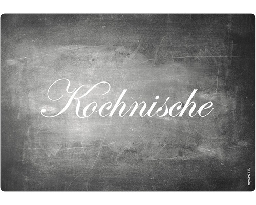 Küchenrückwand mySpotti pop Kochnische 590x410x2 mm Küchennische Schriftzug auf Tafel