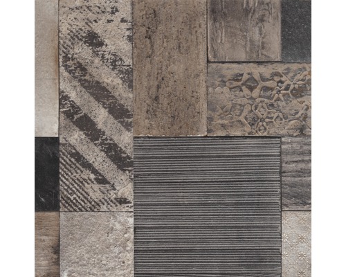 PVC-Boden Texal Holz-Optik Medley Brown Planke 200 cm breit (Meterware) Verschiedenartig gemusterte Fliesen in Steinoptik