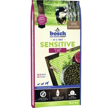 Bosch Sensitive Trockenfutter für Hunde mit Lamm und Reis in einer 15 Kilogramm Packung