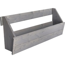 Graues Holzregal zur Wandmontage