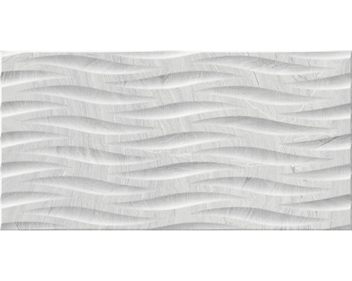 Feinsteinzeug Bodenfliese Varana 32,0x62,5 cm grau matt Wellen
