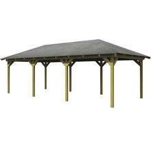 Freistehendes Holzcarport mit Spitzdach