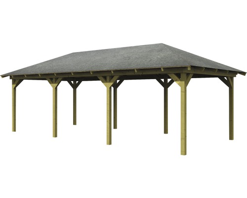 Freistehendes Holzcarport mit Spitzdach