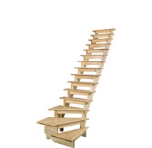 Holztreppe mit geraden Stufen