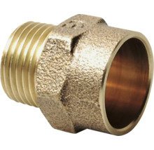 Übergangsnippel 1/2"AGx22mm 10 Stück Rotguss
